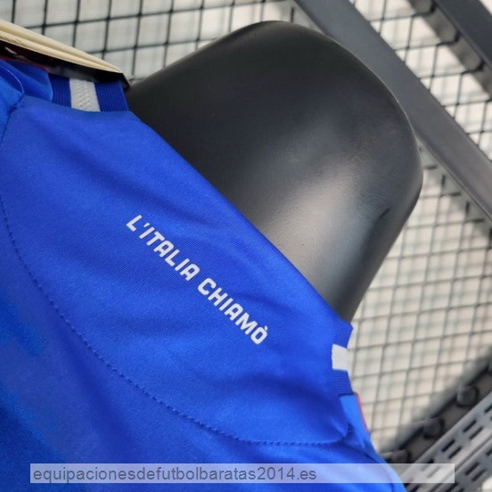 Nuevo 1ª Jugadores Camiseta Italia 2024 Azul Baratas